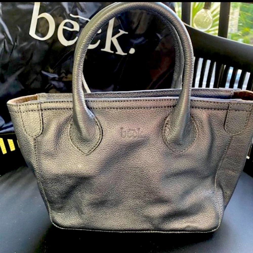 Beck Bags Beckini crossbody in dark silver/gunmetal